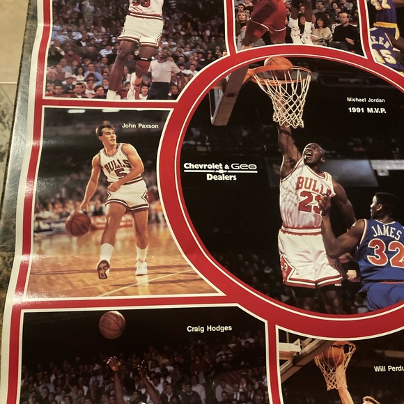 Original Chicago Bulls 1991 Eastern Conference Champions 22.5x37 Poster Jordan - Picture 11 of 11